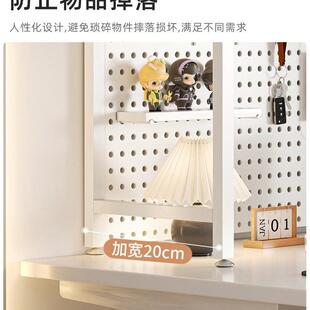 书桌面置架桌上书架桌收纳洞洞板装饰物架电桌两QXT层工位脑展示