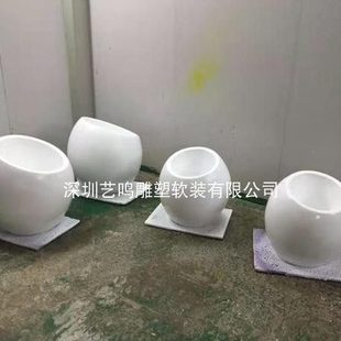 玻璃钢花盆酒店广场商业街区美陈景观摆件