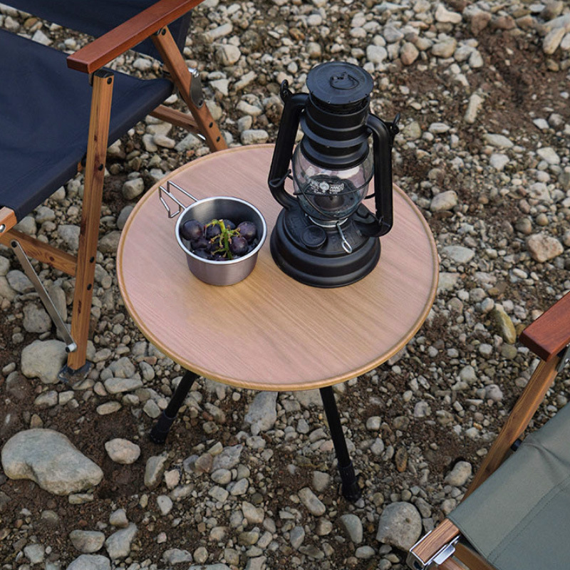 户外折叠桌便携式铝合金小圆桌可升降桌子野营露营自驾游装备用品