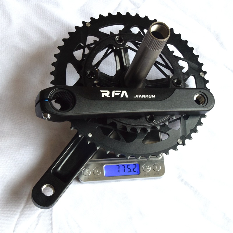 公路车牙盘折叠车齿盘34/50T双盘铝合金曲柄22速RFA中空轴105套件