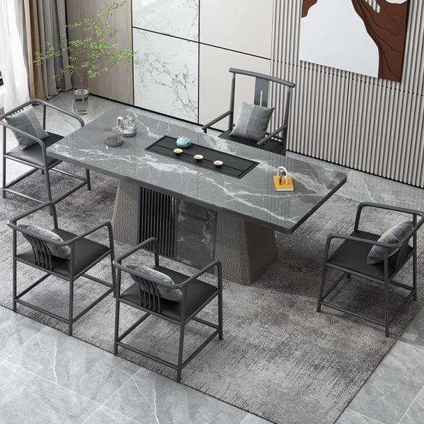 现代简约茶桌椅组合新中式办公室轻奢岩板茶台一体茶具家用泡茶桌,住宅家具,家用茶台/茶桌,淘宝优惠券,粉丝福利购,淘宝优惠卷