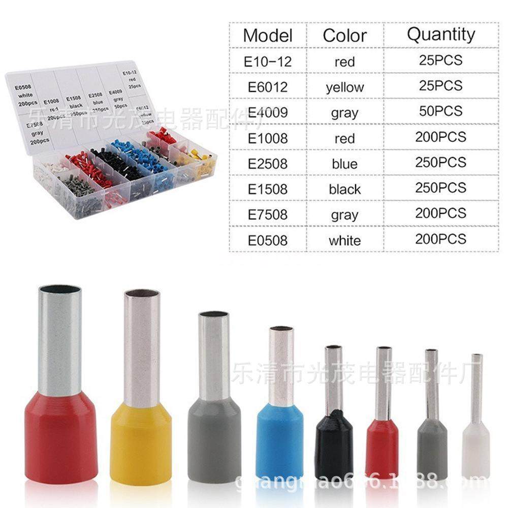 厂家100PCS装冷压接线端M子+盒配套HCS8.6-4压BWD2线钳0.25-10M