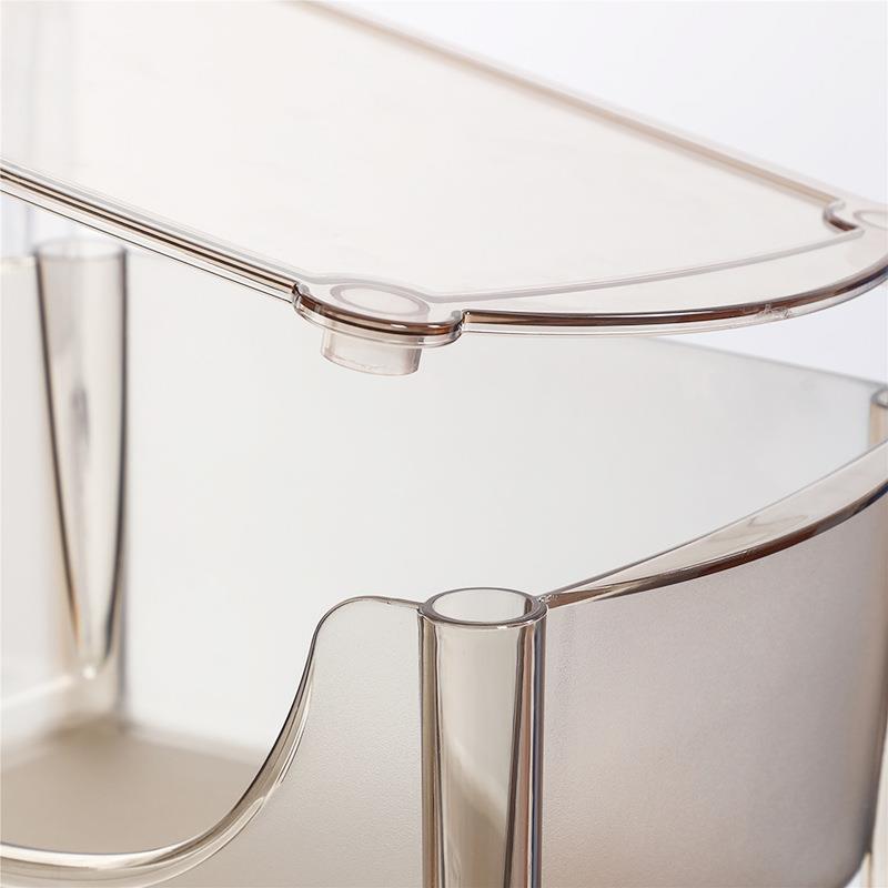 亚多用途可移动小推车置物架力透明纳328G-3置物收架多层组合收纳