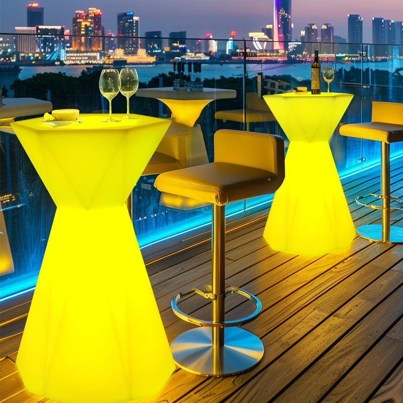 酒吧发光高桌子吧台桌椅户组合厅外清吧网红餐XC-366鸡尾酒会脚露