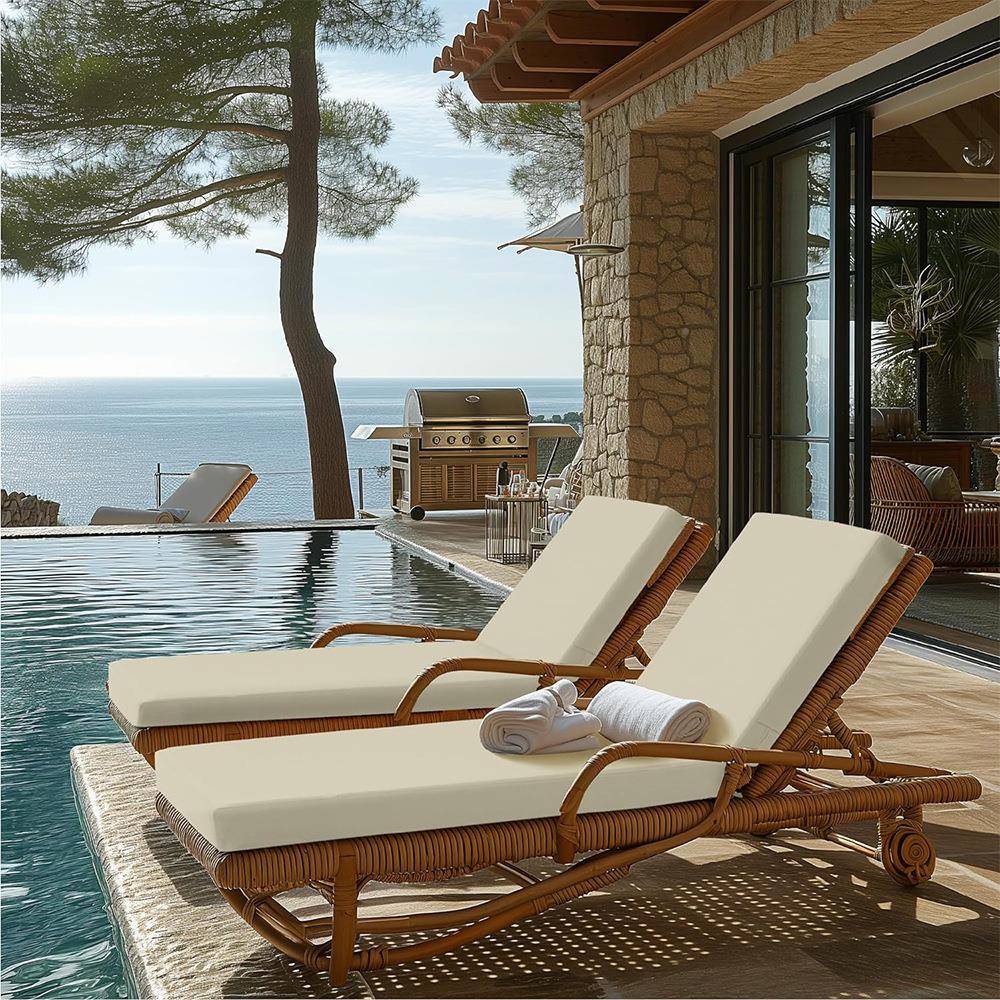 户外躺椅靠垫草坪池高密度YLT长海绵折叠床垫泡沫垫子防露水泳台