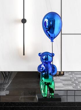 创入FSB081意气熊摆件样板间售楼部户玄关球视柜桌面软装网红电轻