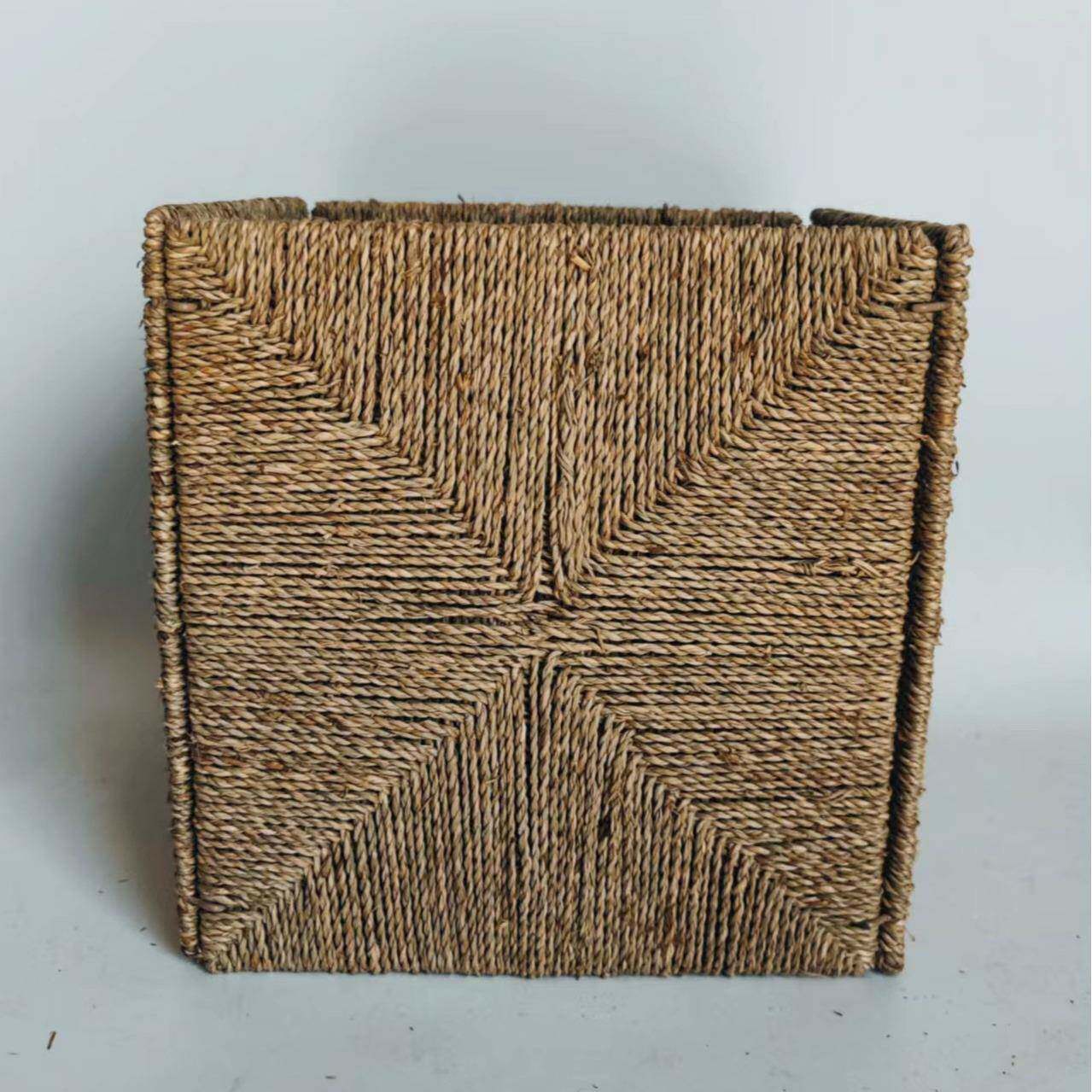 现货草50折可海叠海草收纳篮子草篮水葫芦草篮编篮子折叠