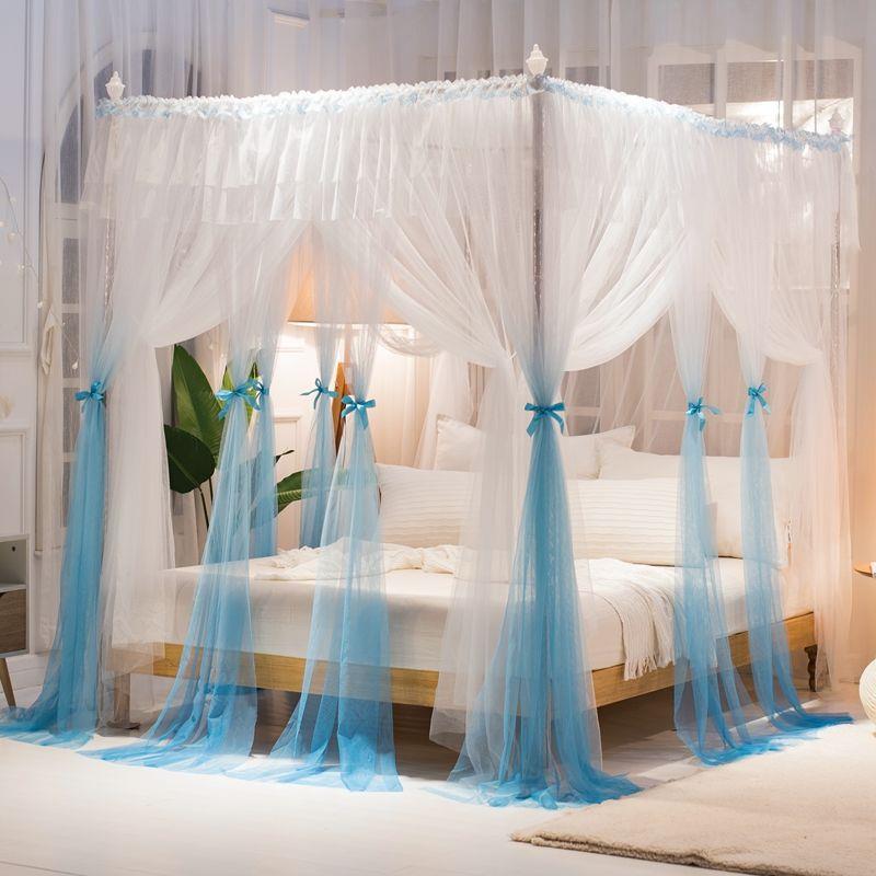 吊顶蚊帐廷加密家用公主风1.5米/米1.8床不锈钢支架22TCZ米床1.宫