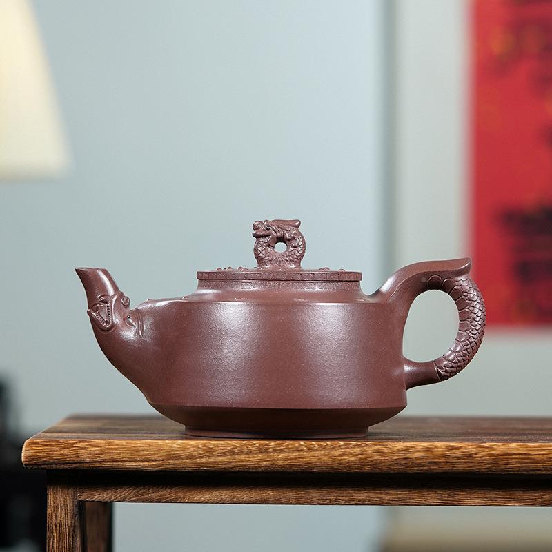 宜兴原矿紫砂手工制作茶大容量龙壶壶茶具厂家UPC壶一韵件起批