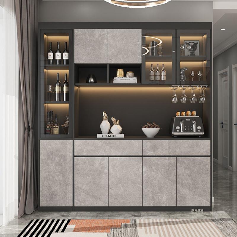 客厅高档酒柜KFV靠墙落现代约奢轻地玻璃门餐厅简餐边柜展示柜PK0