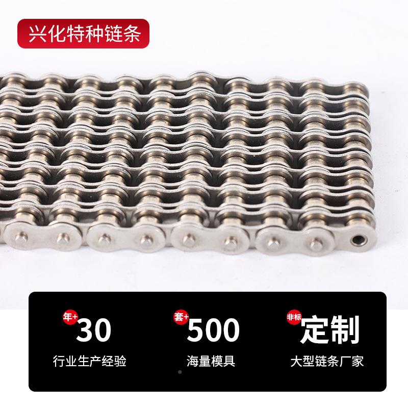 滚不锈多排子链精传密444工业钢链条耐高温动链条多排工业传动链