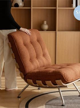 6R骨SaltLiv脚ing/度感布艺实木假铁艺脊椅单人沙发靠背RXZ椅家居