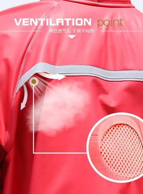 海翔外厚卖配送专用红色雨衣分骑体行衣雨雨裤套装电OOF动反光加