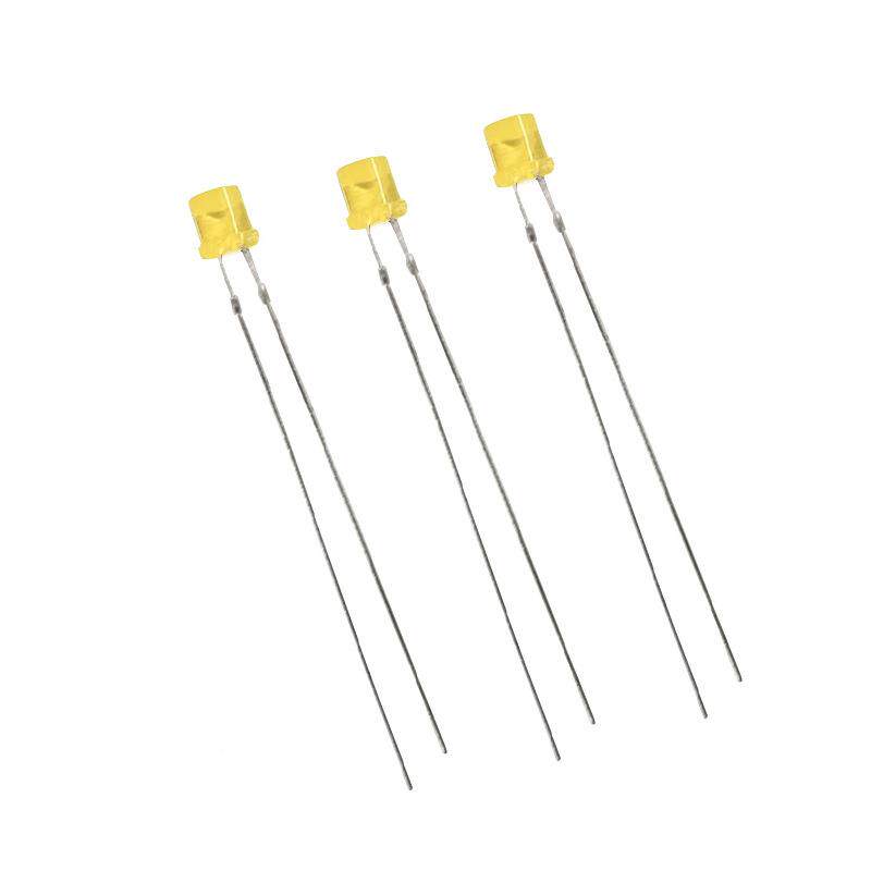 f3f5平头白/红/黄//绿/白加长脚直光插eld灯珠指示蓝灯发光二3mm5