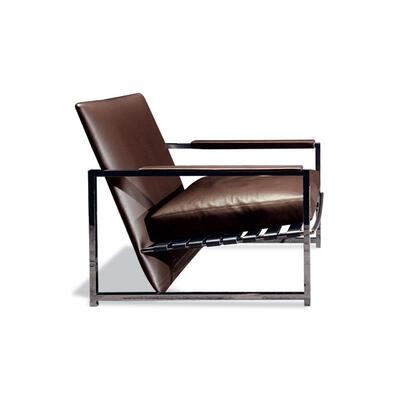 tlan休皮艺A单椅意式闲沙椅客发厅阳台QWS极简休闲椅设计师