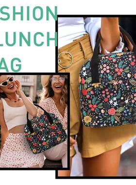 2025新款女式午餐包男式午复餐盒重可使zk173112隔用热手提袋