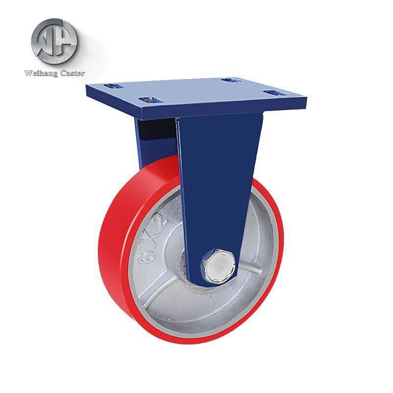 寸重型工业脚轮聚氨寸酯PU万向轮子工业手推8车轮4寸寸56寸104寸