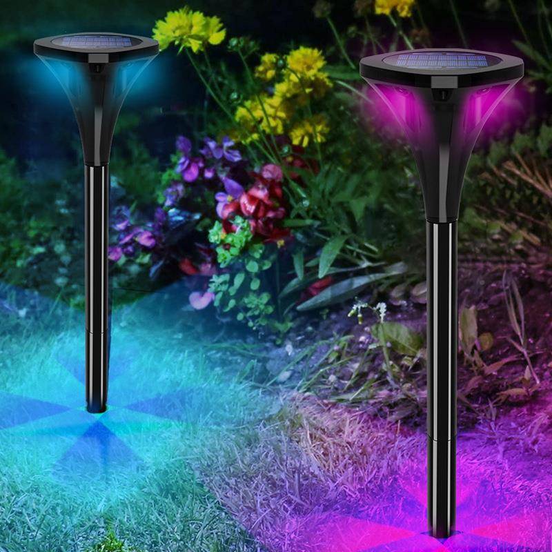 太阳能地草坪灯户外防雨TS-S5206水LEXD景观灯四面发光院彩色插感