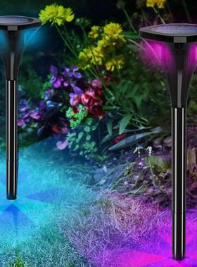 太阳能地草坪灯户外防雨TS-S5206水LEXD景观灯四面发光院彩色插感