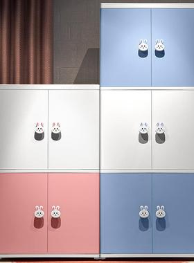 卡通DPZ双开塑料用收纳柜特大号加门厚简易儿童衣柜家衣卧室橱储