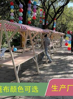 移摊动可折车叠位户外棚摆摊展示架实木制促EFM销花夜市市集架子