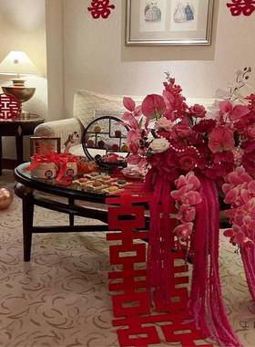 结婚婚客礼仿真花F97H5S68布置厅桌花新头房婚房床婚庆假花花装饰