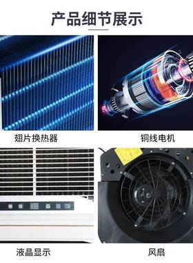 HHU卡式风机盘管面出风天花机商场风超市机盘管吸式风四机顶盘管