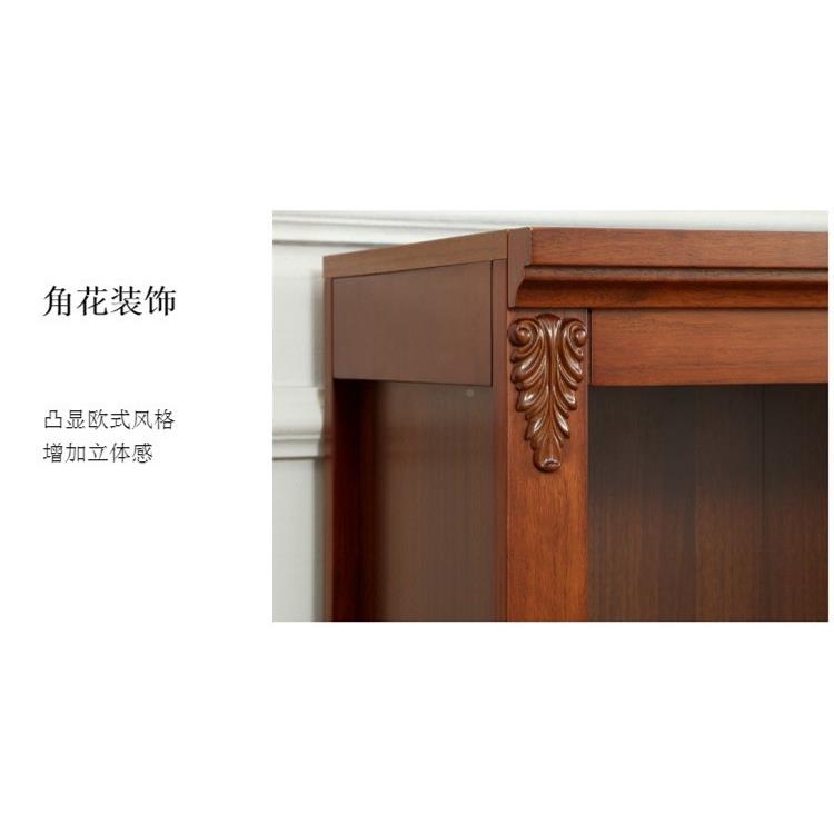D*美书柜实木书架落地橱书客厅储物柜格子TQN纳柜边式柜家用收柜
