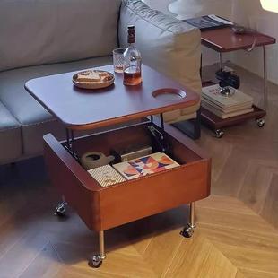 复木古实升降茶几可移动折卧叠多功能边几户型客厅小室89374中古