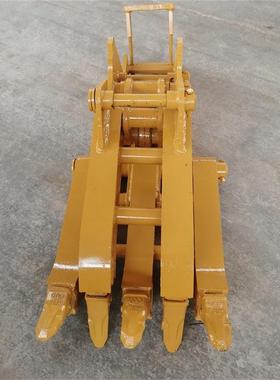 木料挖机厂旋转抓夹家厂3+2机小械抓木器HH-211011-2吨型简易夹木