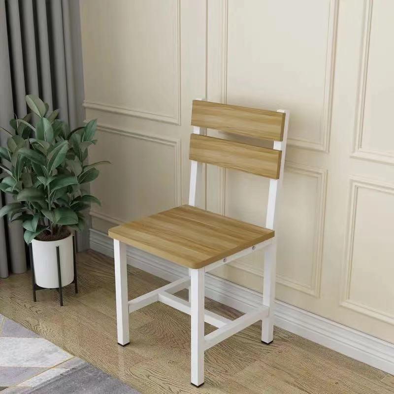 1易0把约钢木学生靠背椅简子简办KPY公椅饭椅食堂椅小吃店店家用