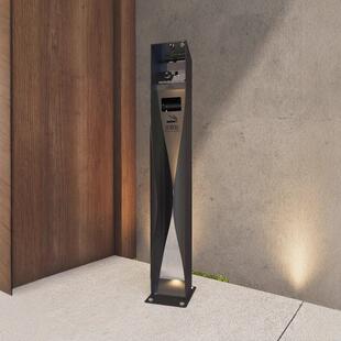 店不锈钢点烟轻奢烟灰桶商器酒务落地属烟灰柱电梯口金立52329式