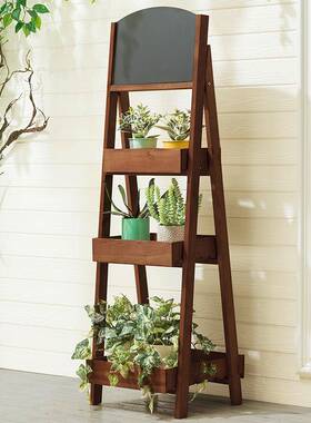 花木制阳移台花架子花盆物架阳台53177可动客厅大厅用室内落地植