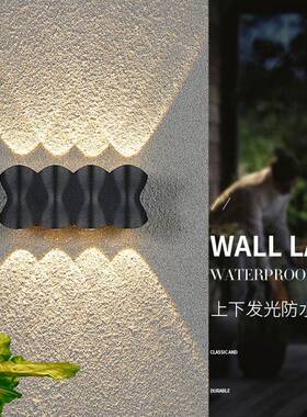 黑色户外壁防水别墅室灯外阳台l灯创意工光940束程ed灯超亮灯