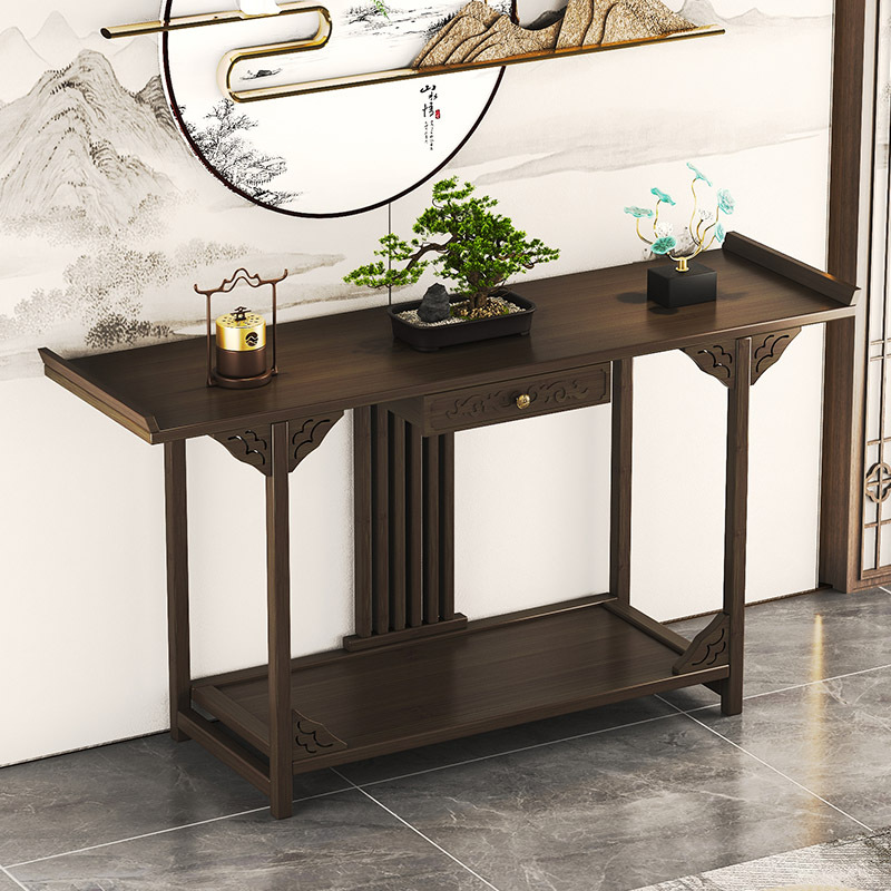 新中式供桌现代简约玄关桌条案桌长条香案家用财神中堂台香火桌子
