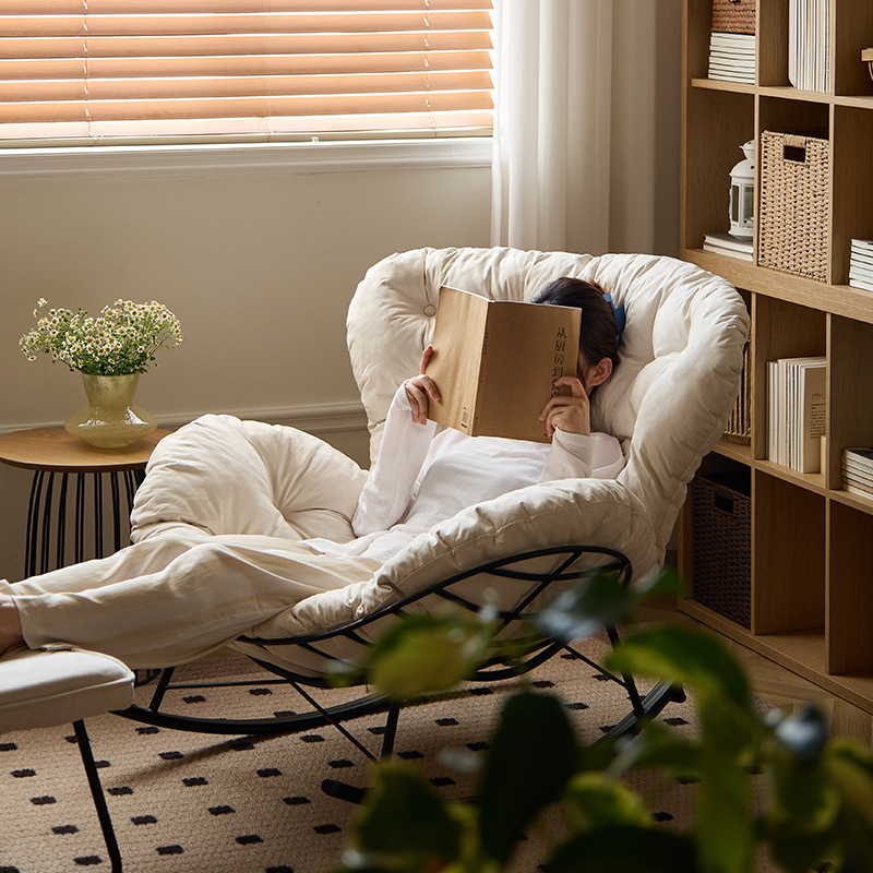 摇摇椅客厅摇椅大人躺椅家用阳台休闲懒人沙发可躺可睡沙发蜗牛椅