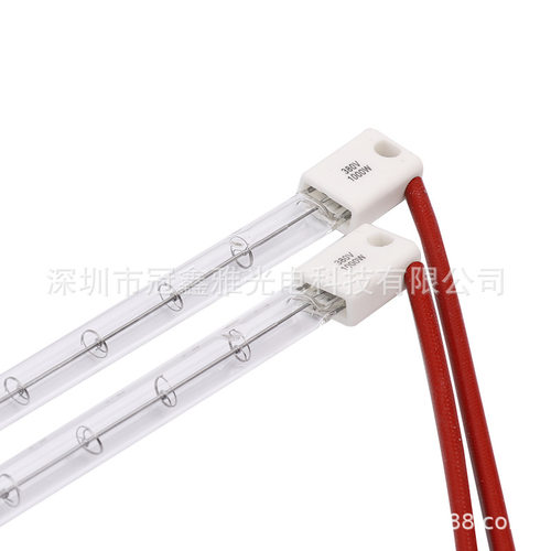 1KW 380V 600mm单管透明 双红线灯用于加热烘干