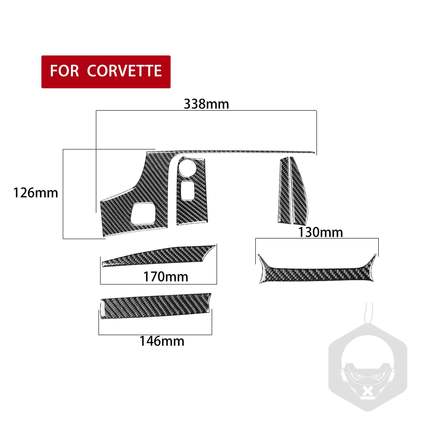 适用于雪佛兰科尔维特C714-19碳钎维中控导航套装内饰改装配件贴