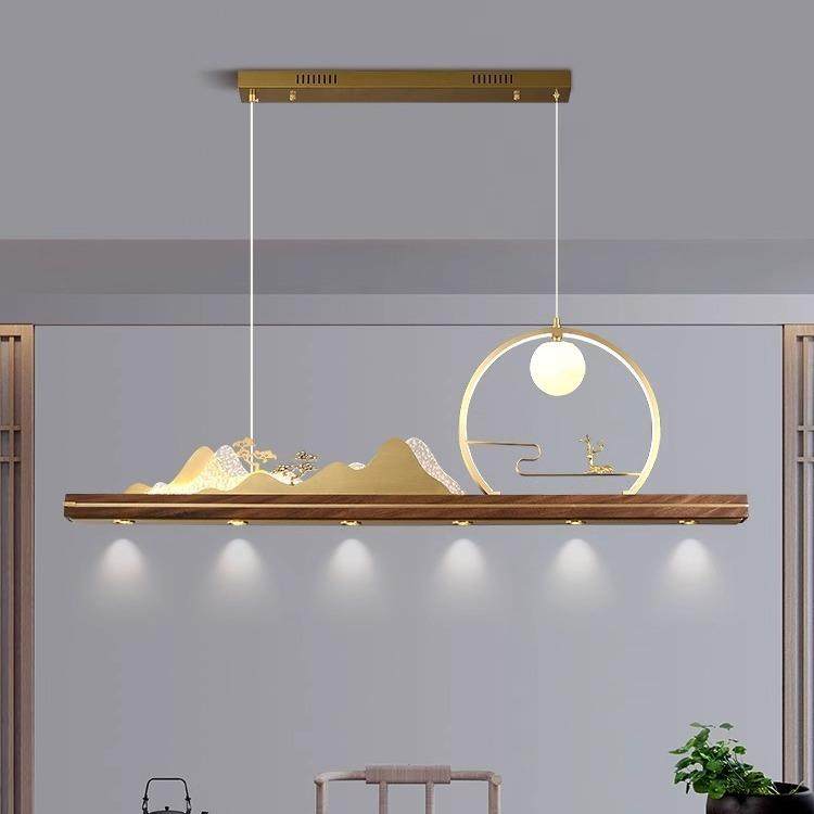 新中式全铜实木餐厅吊灯中国风简约餐桌吧台饭厅茶室书房长方形灯,机械设备,其他机械设备,淘宝优惠券,粉丝福利购,淘宝优惠卷