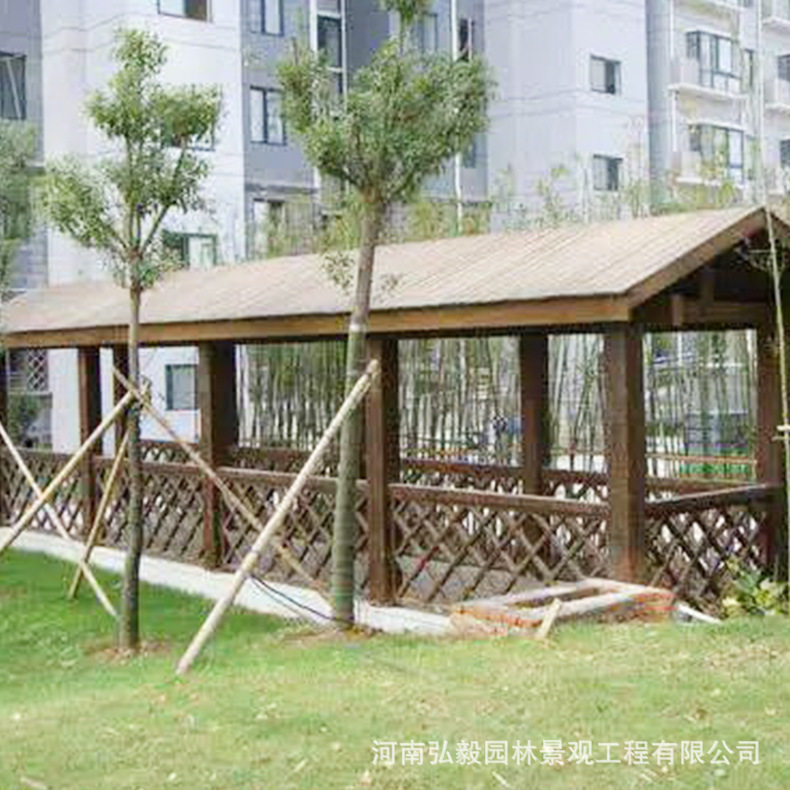 厂家直销防腐木景观长廊樟子松防腐木葡萄架长廊防腐木文化长廊