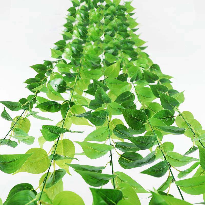 萝绿植绿叶水管F9899889道装饰藤空调遮挡绿藤叶条室内外藤蔓花假