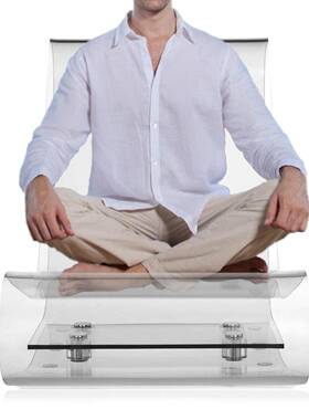 亚克轻奢沙发懒人椅酒民宿躺椅BAR轻奢风阳台力休闲椅子店透明摇