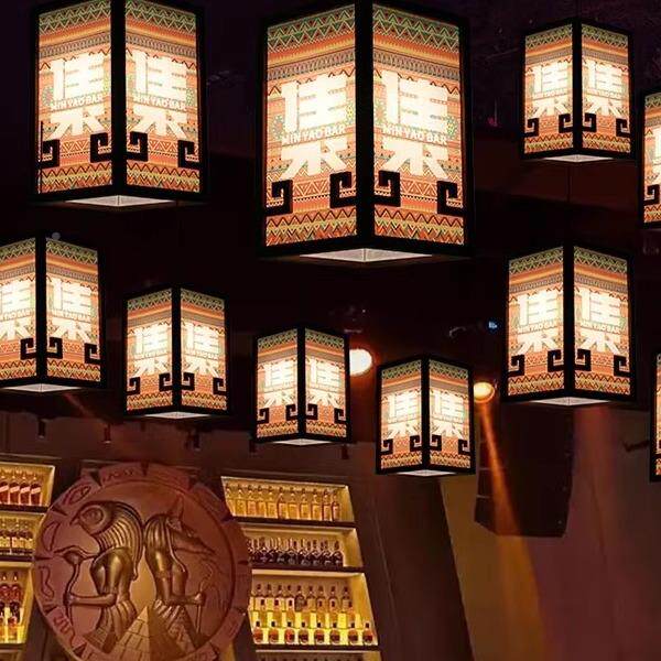 实木民谣灯酒笼集馆烧烤特色中式灯笼
