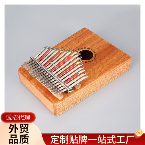 厂家供应拇指琴卡林巴琴17音手指钢琴桃花芯木简单便携式乐器