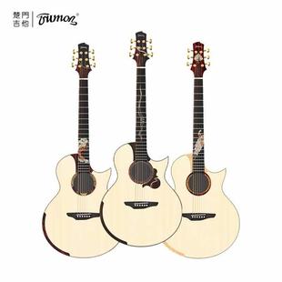 楚门手工全单吉他CUSTOM极光孔雀万物生长楚门全单手工款