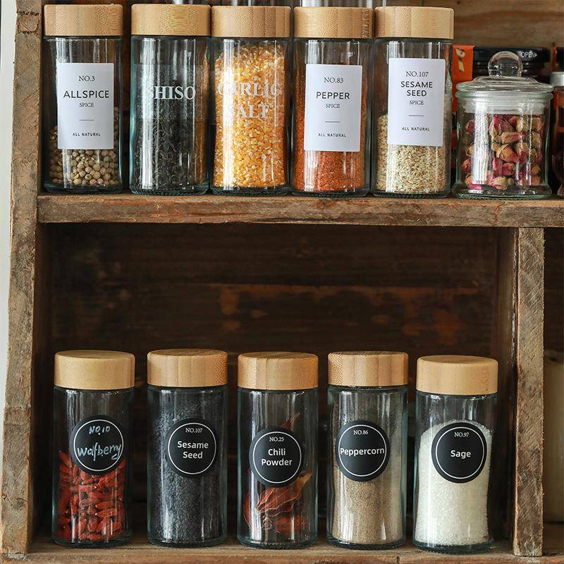 120ml透明玻璃调料瓶调料组合空瓶套装家用厨房盐孜然辣椒粉收纳