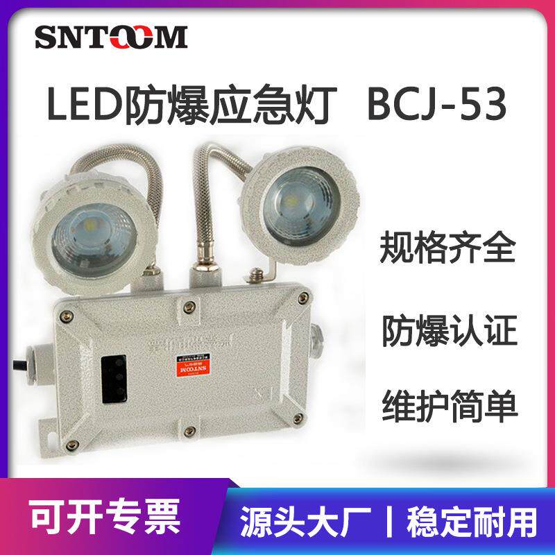 BCJ-53防爆双头应急灯带电池防爆灯壁挂式楼梯LED疏散指示照明灯