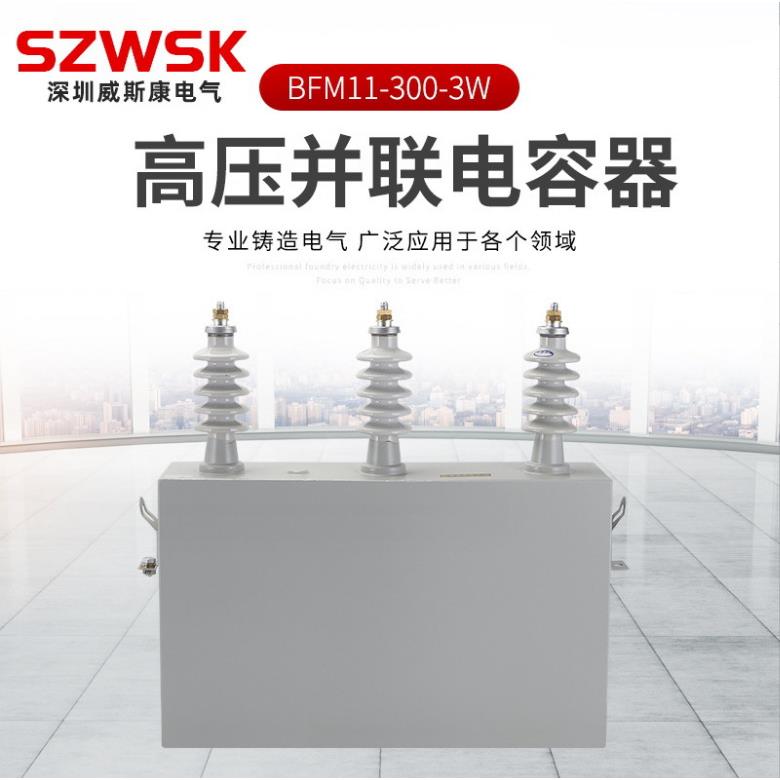 BAM、BFM全膜高压并联电容器BFM6.3.6.6.11.12-100-1W三相高压