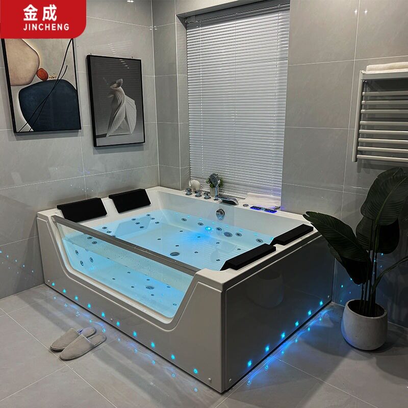 金成畅销按摩浴缸180cm工厂直供欧洲电商CE/UL认证连锁酒店项目