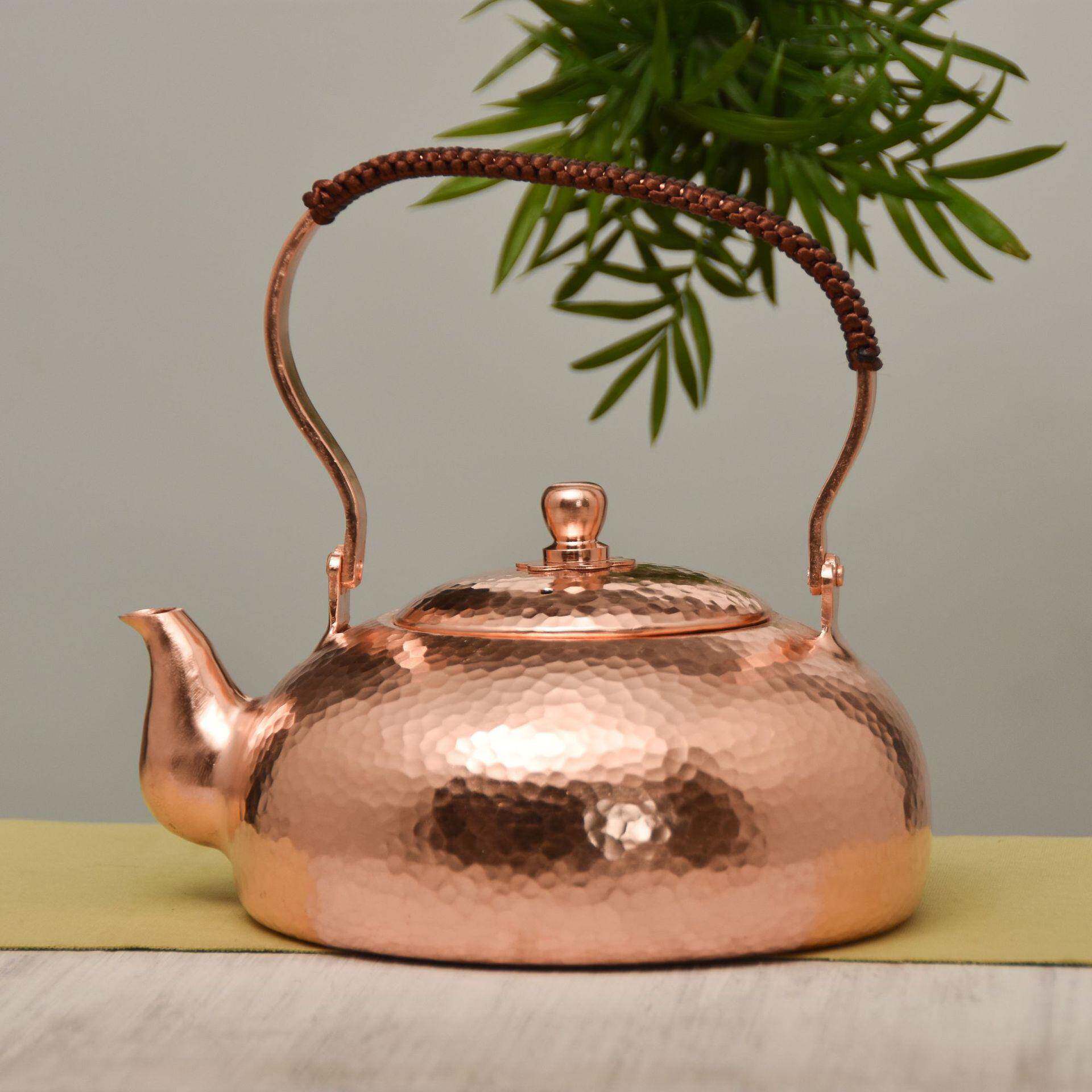 大容量加厚纯紫铜壶烧水壶煮茶壶个性茶艺壶
